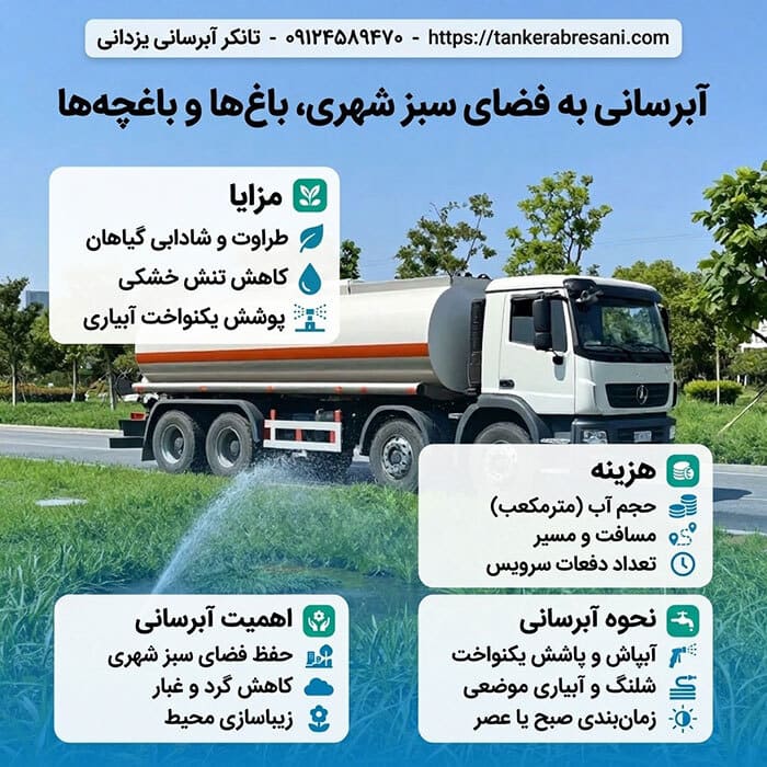 آشنایی با آبرسانی به فضای سبز شهری، باغ‌ ها و باغچه‌ ها
