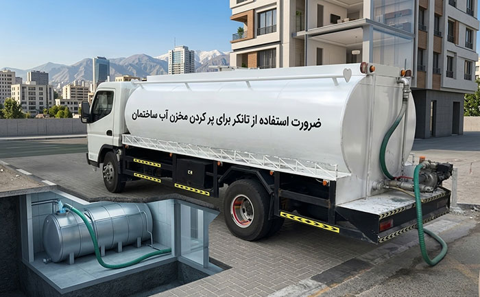 ضرورت استفاده از تانکر برای پر کردن مخزن آب ساختمان